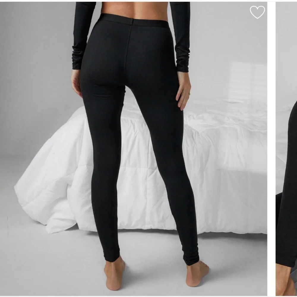 LUNYA BNWT Soft Modal Rib Legging in Immersed Black Size M